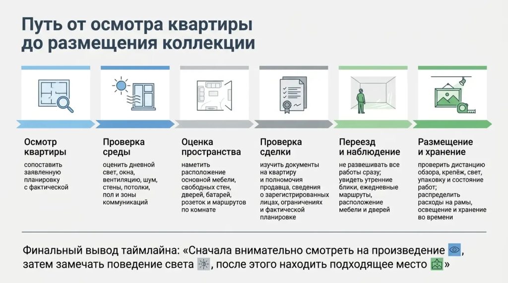 Путь от осмотра квартиры до размещения коллекции